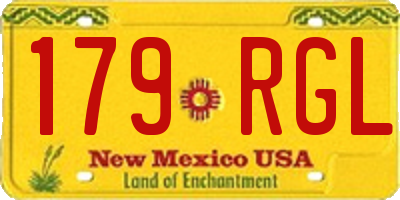 NM license plate 179RGL