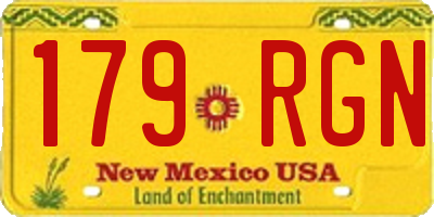 NM license plate 179RGN