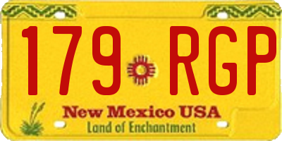 NM license plate 179RGP
