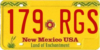 NM license plate 179RGS