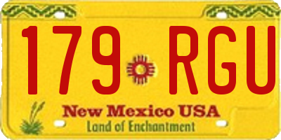NM license plate 179RGU