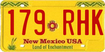 NM license plate 179RHK