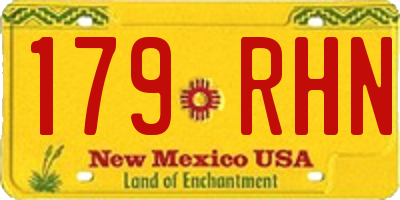 NM license plate 179RHN