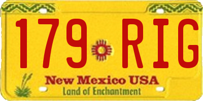 NM license plate 179RIG