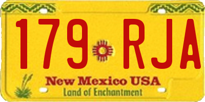 NM license plate 179RJA