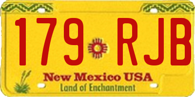 NM license plate 179RJB