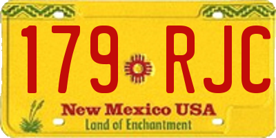 NM license plate 179RJC