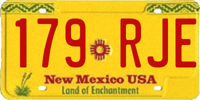 NM license plate 179RJE