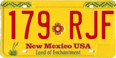 NM license plate 179RJF