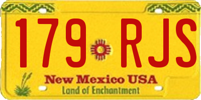 NM license plate 179RJS