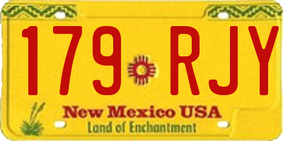 NM license plate 179RJY
