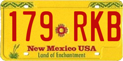 NM license plate 179RKB