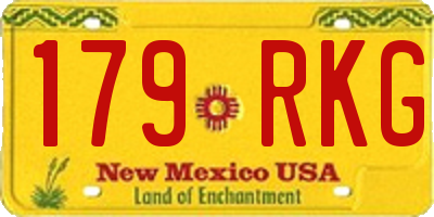 NM license plate 179RKG