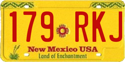 NM license plate 179RKJ