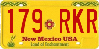 NM license plate 179RKR