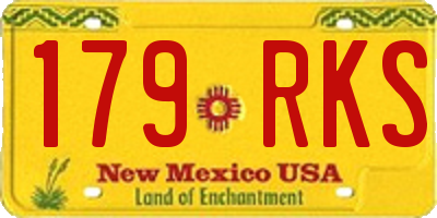 NM license plate 179RKS