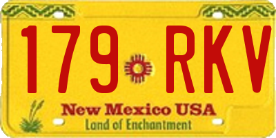 NM license plate 179RKV