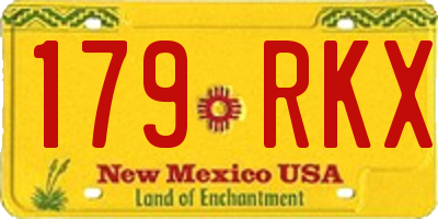 NM license plate 179RKX