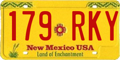 NM license plate 179RKY
