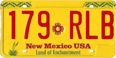 NM license plate 179RLB