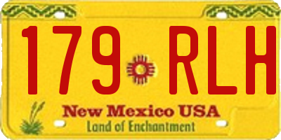 NM license plate 179RLH