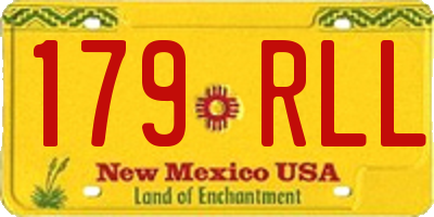 NM license plate 179RLL