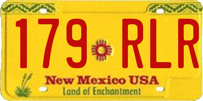 NM license plate 179RLR