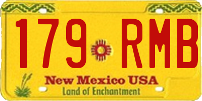 NM license plate 179RMB