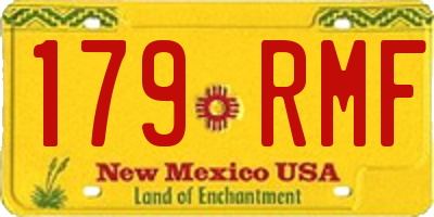 NM license plate 179RMF