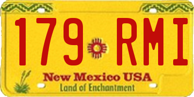 NM license plate 179RMI