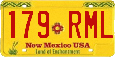 NM license plate 179RML