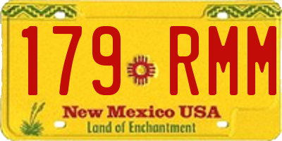 NM license plate 179RMM