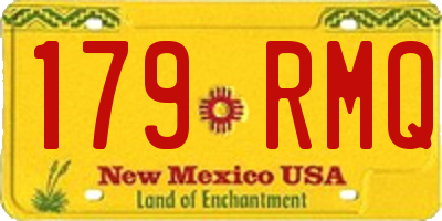 NM license plate 179RMQ