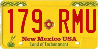 NM license plate 179RMU