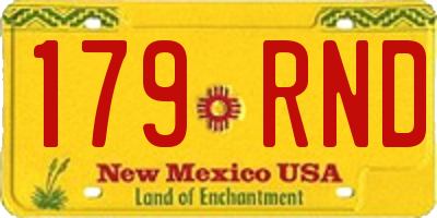 NM license plate 179RND