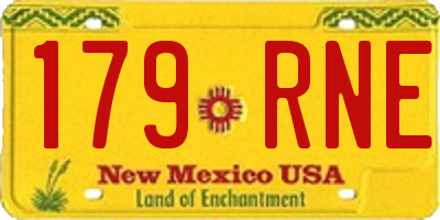 NM license plate 179RNE