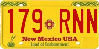 NM license plate 179RNN