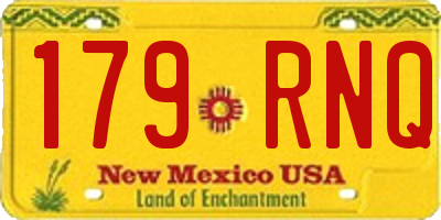 NM license plate 179RNQ