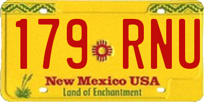 NM license plate 179RNU