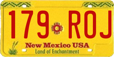 NM license plate 179ROJ