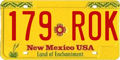 NM license plate 179ROK