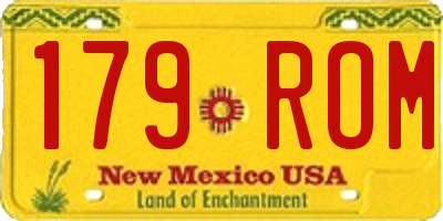 NM license plate 179ROM