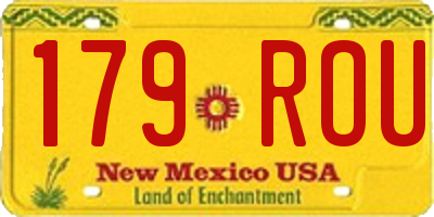 NM license plate 179ROU