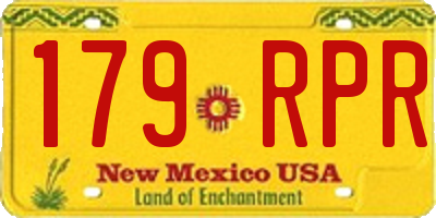 NM license plate 179RPR