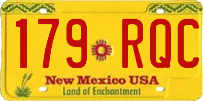 NM license plate 179RQC
