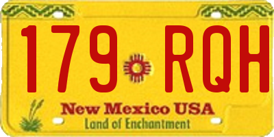 NM license plate 179RQH