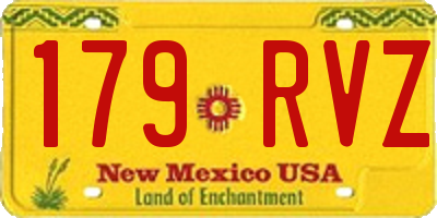 NM license plate 179RVZ