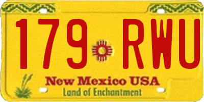 NM license plate 179RWU