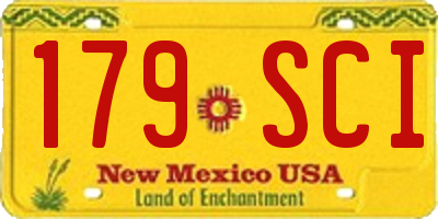 NM license plate 179SCI