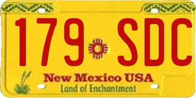 NM license plate 179SDC